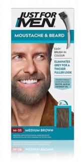 Just For Men Żel koloryzujący do brody i wąsów M35 Średni brąz Medium brown 14g