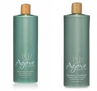 Zestaw Agave wygładzający szampon bez SLS 1000ml+ Agave odżywka wygładzająca i nawilżająca włosy 1000ml (po keratynie i nanoplastii)
