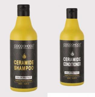 Zestaw Cocochoco Ceramide Color Protection szampon + dżywka do włosów farbowanych 500ml