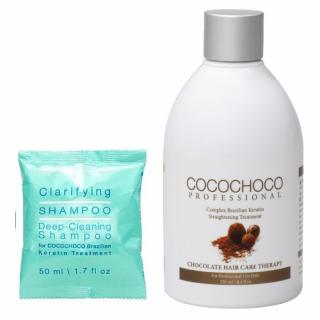 Zestaw Cocochoco Original Keratyna do Włosów 250ml + Cocochoco Clarifying Shampoo głęboko oczyszczający szampon do włosów 50ml