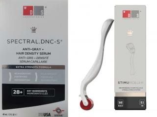 Zestaw Ds Laboratories Spectral Dnc-S Większa Objętość Włosów + Serum Kontrolujące Siwienie 60ml + Stimuroller do włosów i skóry głowy 0,5mm