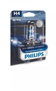 Philips H4 RACING VISION GT200 ŻARÓWKA 200% WIĘCEJ ŚWIATŁA nr. kat. 12342RGTB1