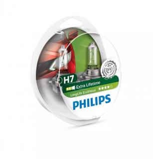 Philips H7 LongLife EcoVision żarówki 4x DŁUŻEJ nr. kat. 12972LLECOS2