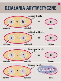 ARYTMETYKA I ALGEBRA kl IV - VI  ZESTAW PLANSZ (PLA085) ARYTMETYKA I ALGEBRA kl IV - VI  ZESTAW PLANSZ (PLA085)