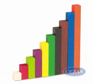 KLOCKI CUISENAIRE /DREWNIANE /LICZBY W KOLORACH 74 ELEM. KLOCKI CUISENAIRE/DREWNIANE/LICZBY W KOLORACH 74 ELEM.  LER 7501