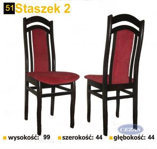 KRZESŁO DREWNIANE TAPICEROWANE  STASZEK 2 KRZESŁO DREWNIANE TAPICEROWANE  STASZEK 2 WYM: 99x44x44