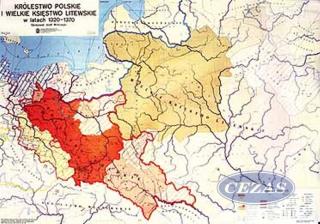 MAPA KRÓLESTWO POLSKIE I KSIĘSTWO LITEWSKIE 1320-1370 /PŁÓTNO/(HIS036) MAPA KRÓLESTWO POLSKIE I KSIĘSTWO LITEWSKIE 1320-1370 /PŁÓTNO/(HIS036)