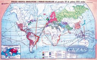 MAPA WIELKIE ODKRYCIA GEOGRAFICZNE I PODBOJE KOLONIALNE  (HIS006) MAPA WIELKIE ODKRYCIA GEOGRAFICZNE I PODBOJE KOLONIALNE  (HIS006)