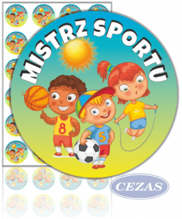 NAKLEJKI MISTRZ SPORTU - 24 SZT. (WYP721) NAKLEJKI MISTRZ SPORTU - 24 SZT. (WYP721)