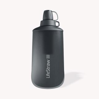 Miękka zwijana butelka LifeStraw Peak Series 650 ml z filtrem Dark Gray
