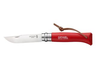 Nóż Opinel Colorama red 08 z rzemieniem