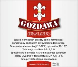 Drożdże dolnej fermentacji Gozdawa German Lager W35 (GLW35)