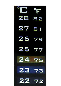 Termometr ciekłokrystaliczny - naklejany 4-32C