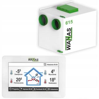 Rekuperator WANAS 615H Basic + sterownik v2 z montażem