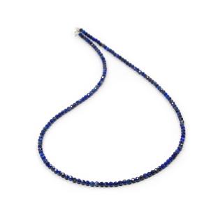 Naszyjnik z Lapisów Lazuli (Lazurytów), kulki fasetowane 3mm