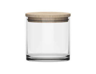 Pojemnik szklany z drewnianą pokrywką Inga Eco 530 ml
