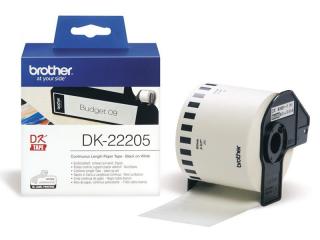 Taśma DK-22205 Brother QL-500A 580N 700 710W 1060N 62mm x 30m ciągła papierowa biała