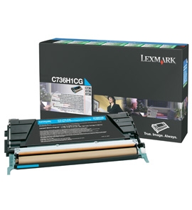 Toner Lexmark C736 X736de X738 cyan C736H1CG 10k