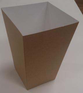 Kubełek papierowy brązowy KRAFT na mały popcorn 3L op.50szt.