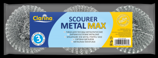 Metalowy zmywak CLARINA MAXI druciak 3 szt.