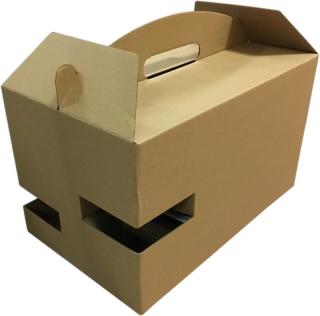 Opakowanie kartonowe na 4 pojemniki i 2 butelki z uchwytem DIETA BOX op.50szt.