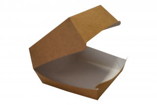 Pudełko BURGER BOX DUŻY XL brązowy KRAFT 115x115x75mm op.200szt