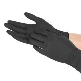 Rękawiczki nitrylowe CZARNE , diagnostyczne, bezpudrowe, rozmiar L op. 100sztuk