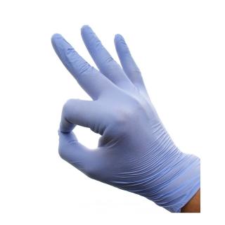 Rękawiczki nitrylowe NIEBIESKIE, diagnostyczne, bezpudrowe, rozmiar L op. 100sztuk