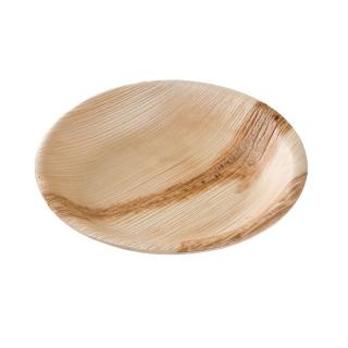 talerz z liścia palmowego okrągła 18cm naturalny op. 25sztuk   palm leaf bowl, round, 425ml