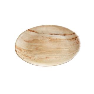 talerz z liścia palmowego okrągły 23cm naturalny op. 25sztuk   palm leaf bowl, round,