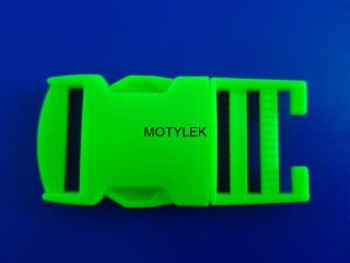 Klamry plastikowe 3 cm do torebek i plecaków ZIELONY FLUO (model 1) Zielony neon
