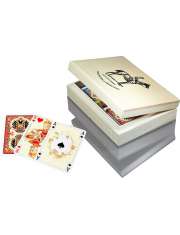 Karty Lux w szkatułce drewnianej z logo Piatnik >> SZYBKA WYSYŁKA!