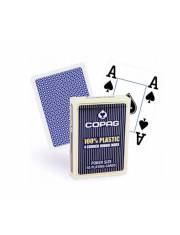 Karty Pokera 100, Plastik PKJ4. Talia niebieska, duży index w 4 rogach >> SZYBKA WYSYŁKA!