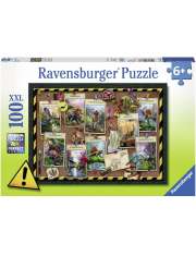 Puzzle 100 elementów XXL Kolekcja dinozaurów >> SZYBKA WYSYŁKA!