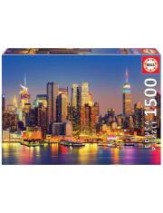 Puzzle 1500 elementów Manhattan nocą/Nowy Jork >> SZYBKA WYSYŁKA!