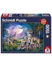 Puzzle 1500 elementów Rodzina wilków >> SZYBKA WYSYŁKA!