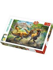 Puzzle 160 elementów Walczące Tyranozaury >> SZYBKA WYSYŁKA!