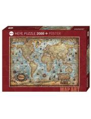 Puzzle 2000 elementów Świat >> SZYBKA WYSYŁKA!