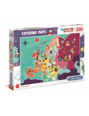 Puzzle 250 elementów Exploring Maps Great People in Europe >> SZYBKA WYSYŁKA!