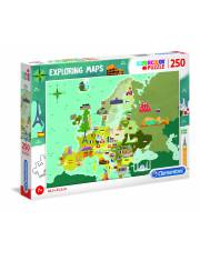 Puzzle 250 elementów Exploring Maps Great Places in Europe >> SZYBKA WYSYŁKA!