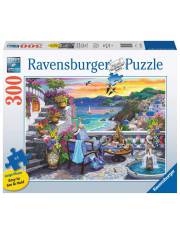 Puzzle 2D Duży Format  Zachód słońca nad Santorini 300 elementów >> SZYBKA WYSYŁKA!