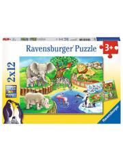 Puzzle 2x12 elementów Zwierzęta w zoo >> SZYBKA WYSYŁKA!