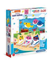 Puzzle 2x20 elementów Super kolor Baby Shark >> SZYBKA WYSYŁKA!