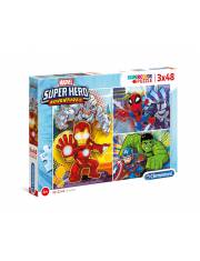 Puzzle 3x48 elemetów Super Kolor Superhero >> SZYBKA WYSYŁKA!