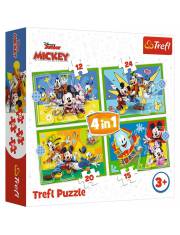 Puzzle 4w1 Mickey Wśród Przyjaciół >> SZYBKA WYSYŁKA!