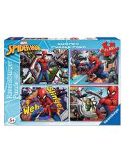 Puzzle 4x100 elementów Spider Man Bumper Pack >> SZYBKA WYSYŁKA!