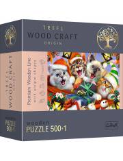 Puzzle drewniane Świąteczne kotki >> SZYBKA WYSYŁKA!