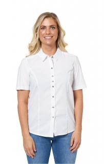 SHIRTMAKER ELEGANCKA BIAŁA KOSZULA KRÓTKI RĘKAW S271