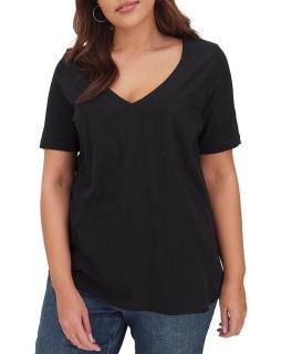 SIMPLY BE KLASYCZNY CZARNY T-SHIRT BAWEŁNA SB08