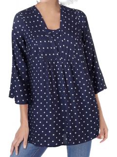 WOMAN WITHIN ELEGANCKA GRANATOWA BLUZKA TUNIKA WW77